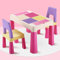 HHXD Kindertisch Can Lagerung/Spielstuhl Grün Kunststoff PP/Tisch und Stühle für Kinder Vorschulkindergarten Kinderzimmer/A / 1tabel + 2chairs