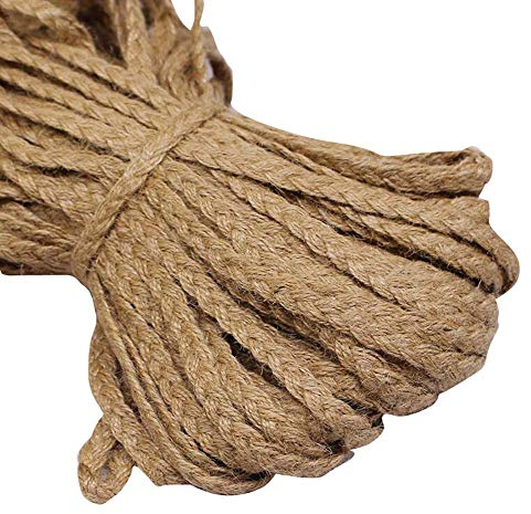 Jingyun Corde de Chanvre de Couleur Durable (10 mm) Corde de décoration Bricolage 10 mètres