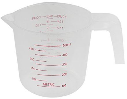 Bestlymood 500ml Accueil Laboratoire Mesure Pichet Pichet Poignée en Plastique Versez Le Récipient