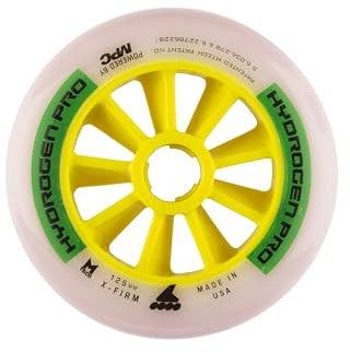 Rollerblade Unisex – Erwachsene HYDROGEN PRO 125MM X-Firm (6) Rollen, Weiss/Gruen, Einheitsgröße