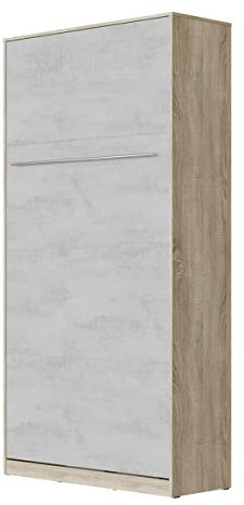 SMARTBett Schrankbett Standard 90x200 120x200 140x200 160x200 Bettschrank Wandbett Eiche Sonoma/Beton 90 Vertikal