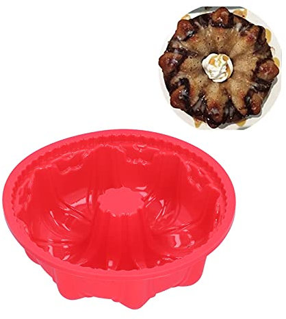 Stampi da forno in silicone, tortiera a forma di zucca stampo in silicone teglia tortiera scanalata antiaderente per la festa di compleanno, 9,4 x 3,1 pollici