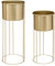 Atmosphera - Set de 2 Pots Artif métal doré