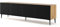 BIM Furniture Lowboard TV 200 cm – Sideboard mit Gefrästen MDF-Fronten, Push-to-Open, Metallfüße – Fernsehschrank HiFi Schrank fürs Wohnzimmer Eiche Artisan und Schwarz Matt