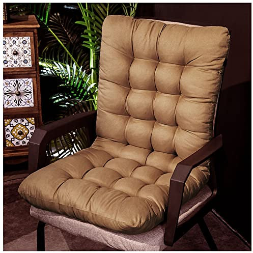 SHTGOI 1 Stück Set Stuhlkissen Sitzkissen 45 x 100 cm Sitzpolster Gartenstuhlauflagen Hochlehner Auflagen Stuhl Sitzauflagen Schaukelstuhl Rückenlehne Kissen Zurück Dickes Rückenkissen Hellbraun