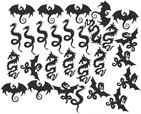 DRAGON DRACHEN Collection Sammlung (DRACHEN DRAGON vinyl stickers black)