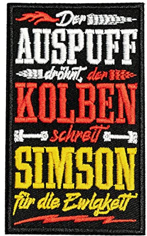 Spaß Kostet Aufnäher Aufbügler Moped Simson für die Ewigkeit