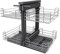 VADANIA Blind Corner Pull Out Organizer for 800mm Cabinet Left Open & Right Open Compatible, Min Opening 370mm, 2-Tier Pull-Out Basket, Soft Close, Bottom Mount