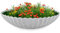 matches21 Pot de fleurs rond pour l'extérieur - Gris strié - 35 cm - Pour jardin, balcon ou cimetière