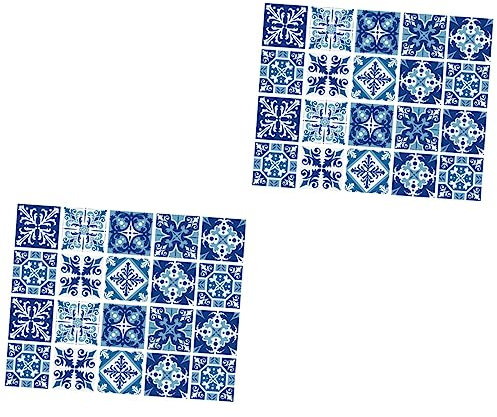 Uonlytech 2 Sets Einfach Abzuziehen Und Aufzukleben Entfernbare Pvc-fliesenaufkleber Für Die Wanddekoration 20 Stück X 2