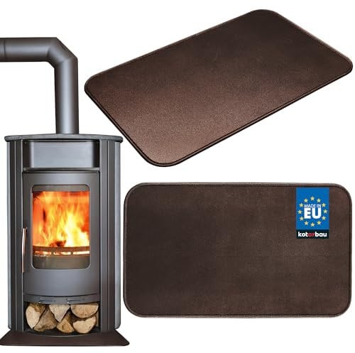 KOTARBAU® Placa de suelo de 60 x 80 cm de acero con recubrimiento en polvo de cobre antiguo, placa de suelo para chimenea, placa de suelo para chimenea, protección contra chispas