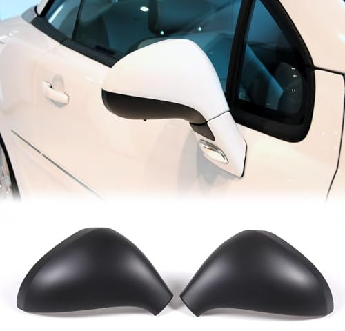 Lot de 2 coques de rétroviseur de portière, coque de rétroviseur extérieur de voiture pour Peugeot 207 308 2006-2014 (noir mat)