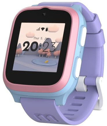 myFirst Fone S3 Kinder-Smartwatch – GPS-Tracker, SOS-Taste, 4G Telefon & Chat, Klassenmodus, IPX8 wasserdicht, 1.4 IPS Display, 8GB Musikplayer, Kamera, Herzfrequenzsensor – Für Kinder 3–12 Jahre