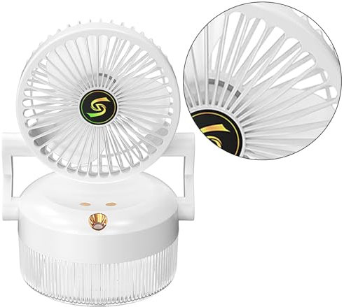 Ventilador de nebulización plegable recargable, ventilador de pulverización de agua, ventilador de refrigeración con luz nocturna para ventilador de viaje