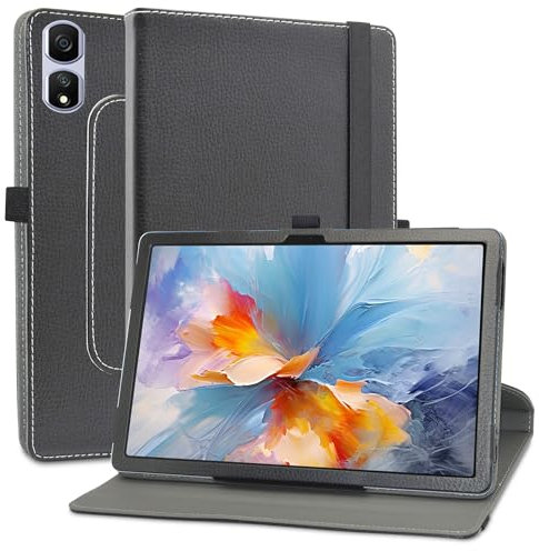 MAMA MOUTH Funda para Blackview Tab 16 Pro,Cuero Sintético Rotación de 360 Grados de Función de Soporte Case Coque para Blackview Tab 60 WiFi/CHUWI HiPad 11 11 Pulgadas Tablet,Negro
