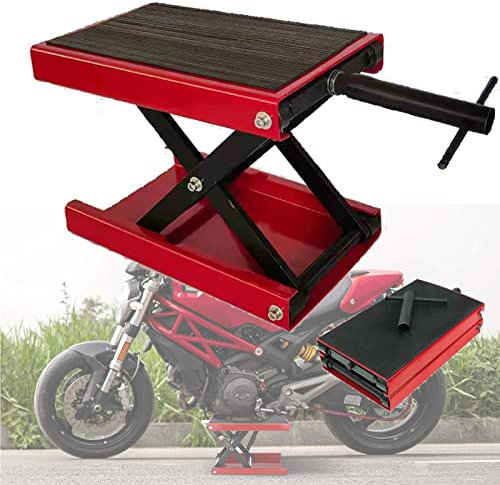 500 kg Hochleistungs-Reparaturhebebühne für Motorräder, Scherenhebebühne, Tischplattform für Motorradreparaturen, verstellbarer Hebe- und Ständertisch mit rutschfester Gummioberfläche für Garage, G