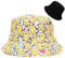 LANLYLGQ Fischerhut Beidseitig Tragen Unisex Herren Damen Sonnenhut UV Schutz Sommerhut Bucket Hat (Baumwolle, Ente-Weiß)