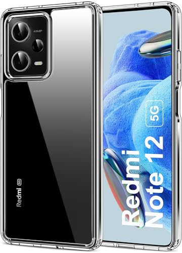 HOOMIL Crystal Clear Hülle für Xiaomi Redmi Note 12 5G/Xiaomi Poco X5 5G, Anti Gelb Durchsichtig Handyhülle Stoßfest Schutzhülle - Transparent