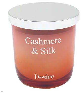 Lesser & Pavey Cashmere & Silk Boutique Duftkerze im Ombré-Glas – 36 Stunden Brenndauer – stilvolle Heimdekoration, handgegossene Kerze