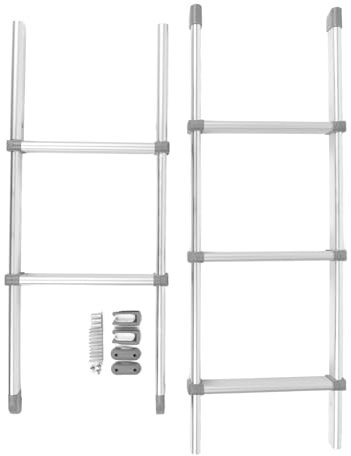 Escalera de litera plegable de 5 peldaños para autocaravana, aleación de aluminio antideslizante, ideal para caravanas, remolques, caravanas, acentos interiores de primera clase