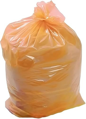 BUYERS POINT | Heavy Duty Orange Refuse Sacks| Polythene Bin Liners for Recycling & Rubbish Waste|Outdoor & Household waste (18 x 29 x 39”) (Orange, Pack of 200)