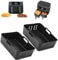 Silicone Air Fryer Liners for Ninja AF451UK/AF400UK/SL400UK 9.5L,2Pcs Silicone Air Fryer Liner forTower 9L/EMtronics 8.5-9.5 L Dual,Reusable Air Fryer Accessories,a Split of Dry&Wet Airfryer Liners