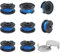 COEWUR 8 Pezzi Bobina a Filo Tagliabordi per Ryobi One + 18V 24V 40V 1.6 mm & 3.4m Bobina Filo con 2 Copertura Bobina Ricambio Decespugliatore per Tagliabordi