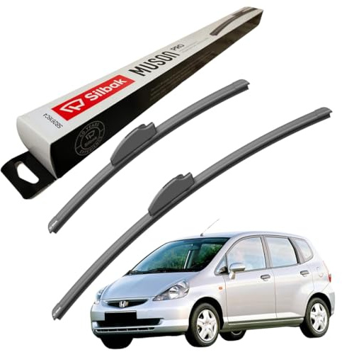 Silbak Windscreen Wipers, for HONDA JAZZ (03/2002-12/2008) Wiper Blades, 530mm/380mm,