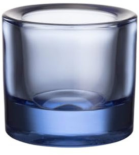Iittala Kivi Windlicht 60 mm n der Farbe Aqua Glas Teelichthalter skandinavisches Design zeitlos dekorativ, 1076155