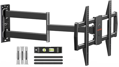 ELIVED Staffa da parete per TV a braccio lungo 813 mm per la maggior parte dei televisori da 37-75 pollici, braccio di estensione universale lungo per TV da parete, con inclinazione, girevole, fino a