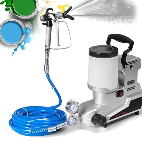 LIULIQ Electric Wall Spray Paint Machine, Portable High Pressure Wall Spraying Tool with 2.5l/Min Wall Spray Gun and 2L Volume Hopper Suitable for Home Exterior & House Interior DIY Painting Projects