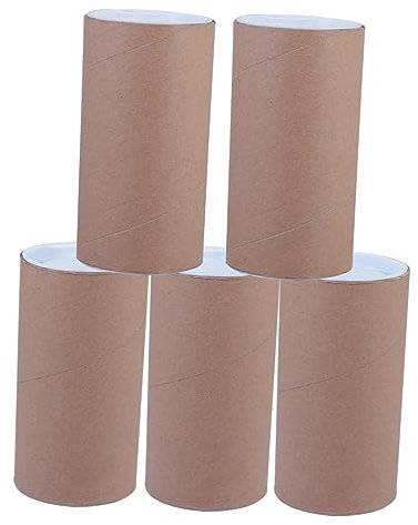 MOTHNUR Pappröhren 5 Stück Kraftpapier Versandrollen Für Dokumente Kunstwerke Bastelrollen Mit Schutz Rund Naturfarben Versand Aufbewahrung