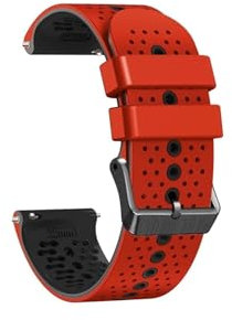 Bracelet de montre en silicone 22mm Compatible avec Fossil GEN 6 44mm/ 5 5E 44mm/ LTE 45mm(Red Black)