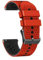 Bracelet de montre en silicone 22mm Compatible avec Fossil GEN 6 44mm/ 5 5E 44mm/ LTE 45mm(Red Black)