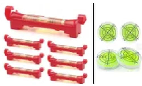 KAIYAYA 11 Stück Schnurwasserwaage,Libelle Wasserwaage Mini Bubble Schnureisen Profi, Richtschnur Wasserwaage Set,für Maurerarbeiten/Klempnerarbeiten/Rinnenarbeiten Genau Maßnahme Spirit Level