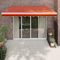 IKAYAA Markise 300x250 Gelenkarmmarkise Markise mit Handkurbel Markisen Balkon Sonnenmarkise Terrassenmarkise Sonnenschutz-Orange und Weiß300 x 250 cm