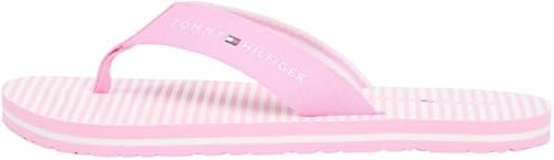 Tommy Hilfiger Damen Flip Flops Stripe Summer mit Gurtband-Riemen, Rosa (Rose Petal), 36