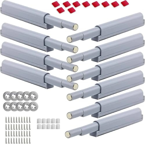 Anhoer 10 Stück Magnetische Push to Open Schranktür Dämpfer Softclose Türdämpfer Magnetschnäpper Drucktüröffner Tip-On Entriegelungsriegel für Küchenschrank Möbeltür