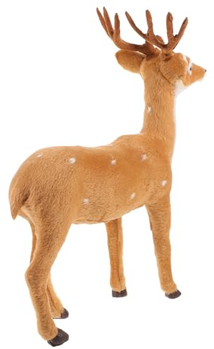 VICASKY Realistische Rentier Weihnachtsdekoration Detailreiche Elch Figur Weihnachtsdekor für Tisch Fenster Büro und Wohnzimmer Einfach zu Reinigen Einzigartiges Design Perfektes