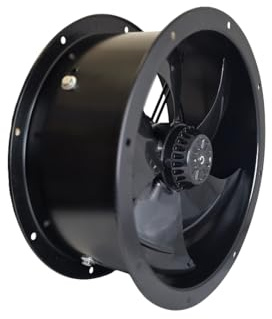 HA&K - FANS 350S-T Industrial Canopy Duct Fan – Cased Axial Extractor for Commercial Kitchen Canopy, Restaurant, Warehouse & Office Ventilation, 350mm Blade (14'), 220V 50Hz. without controller