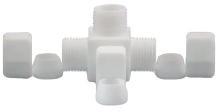 Té 3 voies OD Tube Union de Compression raccord PTFE coupleur connecteur(12.7mm- 4mm- 12.7mm)