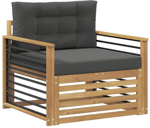vidaXL Outdoor-Sofa Polyester Weiß, Gartenmöbel, modernes Outdoor-Sofa, modulare Lounge, Elegante Terrassen-Sitze