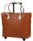 Bowatex Schöne Lehrertasche Trolley, Damen Aktentrolley Tasche Cognac/Braun