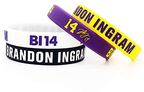 Lorh's store NBA Basketballspieler Stern inspirierende Unterschrift Armbänder Sport Silikon Armband (Brandon Ingram)