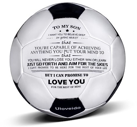 Uloveido 1 pc Training Erholung Praxis Indoor Outdoor Sports Fußbälle für Jungen Teens Kinder Fußball Geschenk für Meinen Sohn Y594