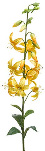 artplants.de Giglio tigrato Finto Kazuko, Giallo, 95cm - Giglio Artificiale - Fiori Finti