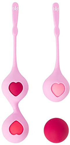 Kandid® Kegel Exercise Balls | Ideal for Pelvic Floor Exercises | Ben Wa Balls Ideal for Post-Pregnancy Recovery | Set of 4 Weights & 2 Girdles | Soft Silicone | Pink