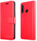 iCatchy For Huawei Honor 20e Case Leather Wallet Book Flip Folio Stand View Cover compatible with Huawei Honor 20e (6.21) (Red)
