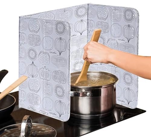 Plaque de protection contre les éclaboussures d'huile de cuisine, plaque de protection de cuisson pliable plaque de protection contre les éclaboussures de cuisine mur de protection outils de cuisson