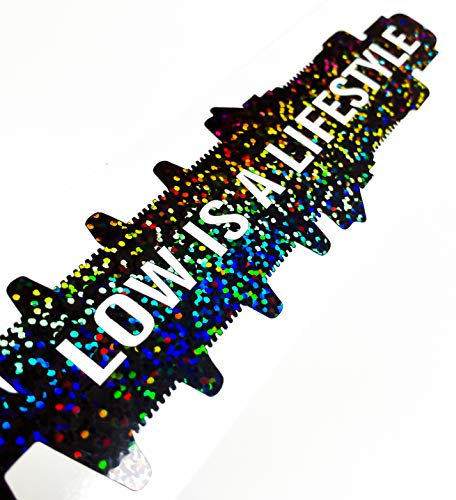 Auto Aufkleber Low is a Lifestyle Tuning Sticker New Hologramm Shiny Slick Oil Glitzerflakes Carstyle Zylinder Kolben Dub Low Static Lifestyle Limited Edition Performance